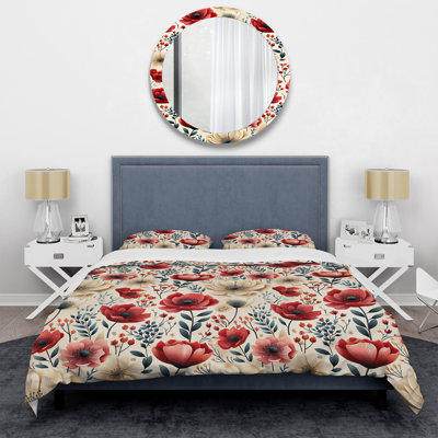 Gamora - Ensemble de housse de couette à motif floral