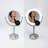 1X/10X Magnifying Double-Sided Lighted AC Plug-In Chrome Tabletop Mirror
