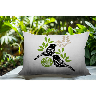 Oreiller rectangulaire réversible intérieur / extérieur Della Bird