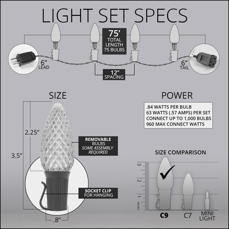 Patriotic 900'' LED String Lights