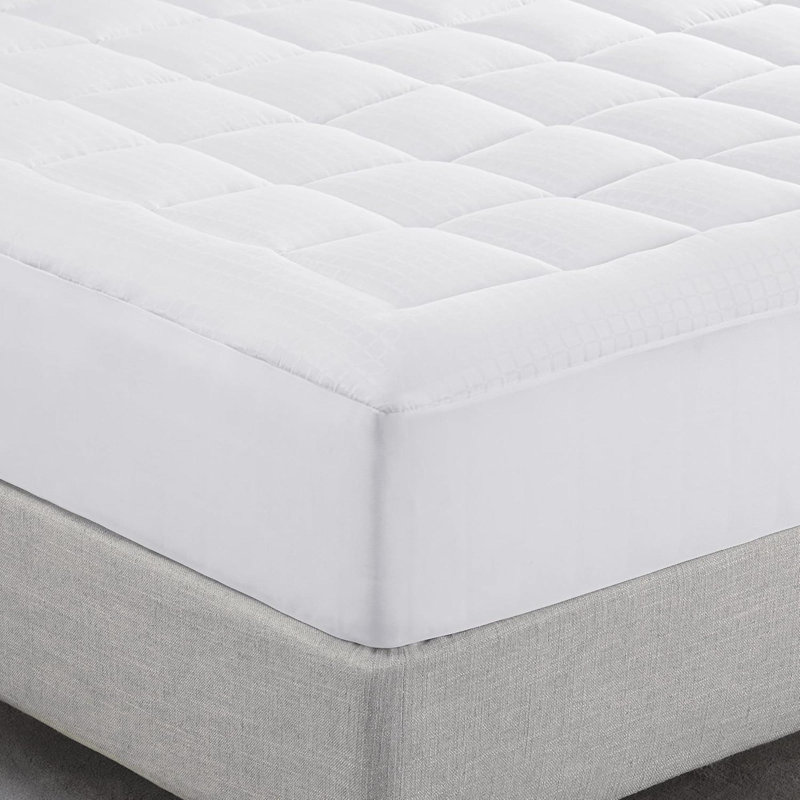 Comfortsure Queen Mattress Cover Fitted Pillow Top Mattress Pad Super Soft And Breathable Quilted Cotton Protector With 18" Elastic Deep Pockets For Secure Fit