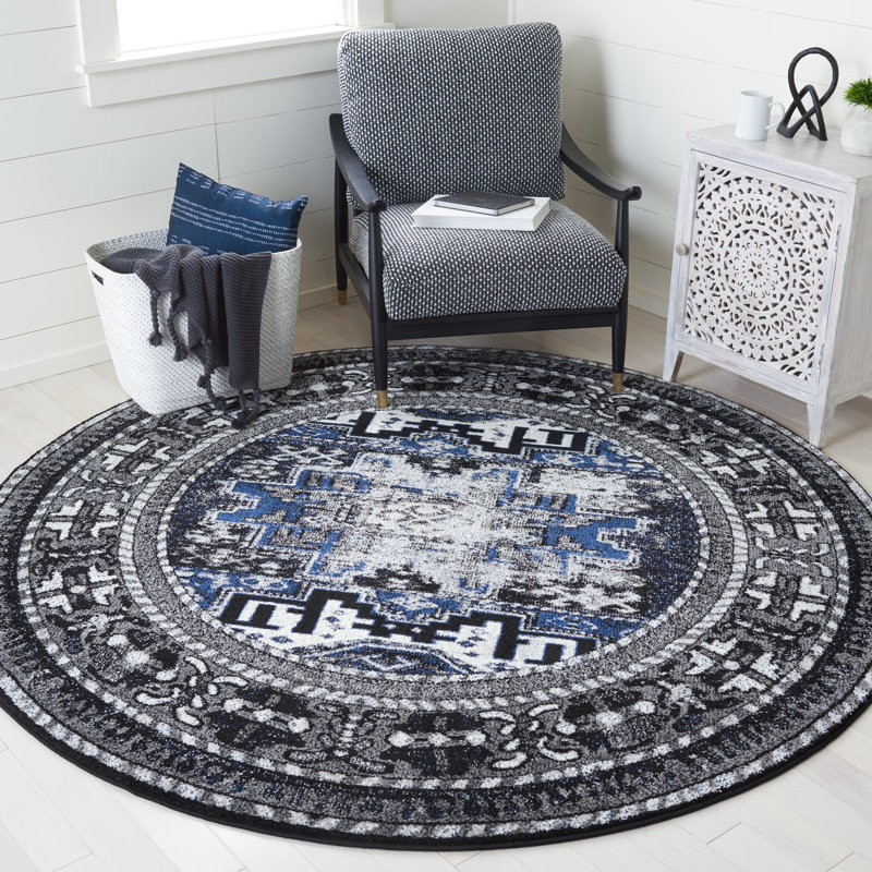 Abbie-Jo Performance Oriental Rug, Round 6'7"