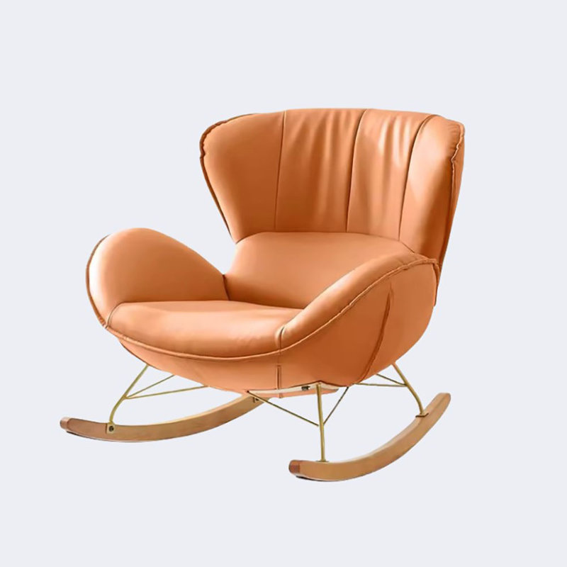 Chaise berçante décontractée simple et moderne, Orange