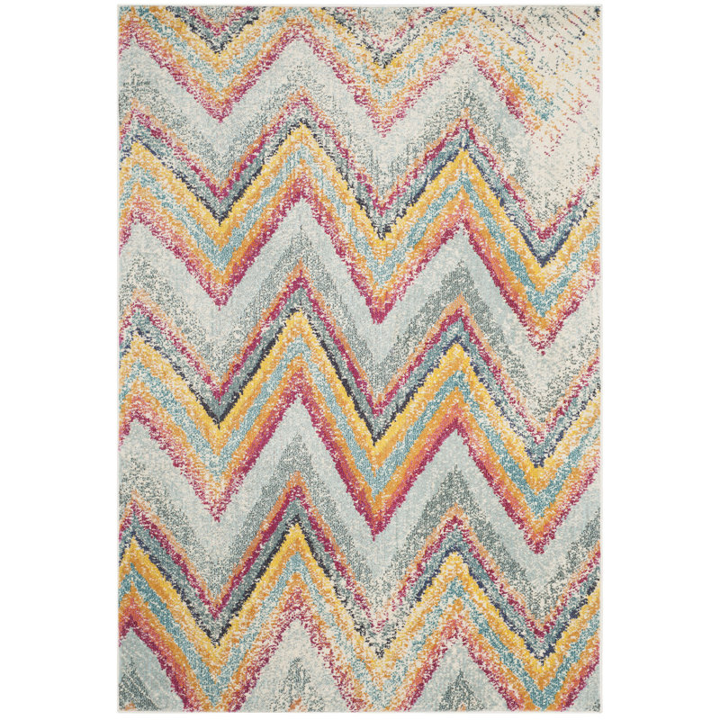 Avah Chevron Hand Woven Area Rug, Rectangle 201 x 279 cm