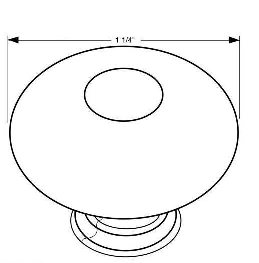 Expression 1 1/4" Diameter Round Knob, Almond