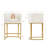 27''Upholstered Counter Stool with Curved Barrel Back, U-Shaped Metal Base, and Footrest-120886151