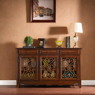 Console en bois d'hévéa massif