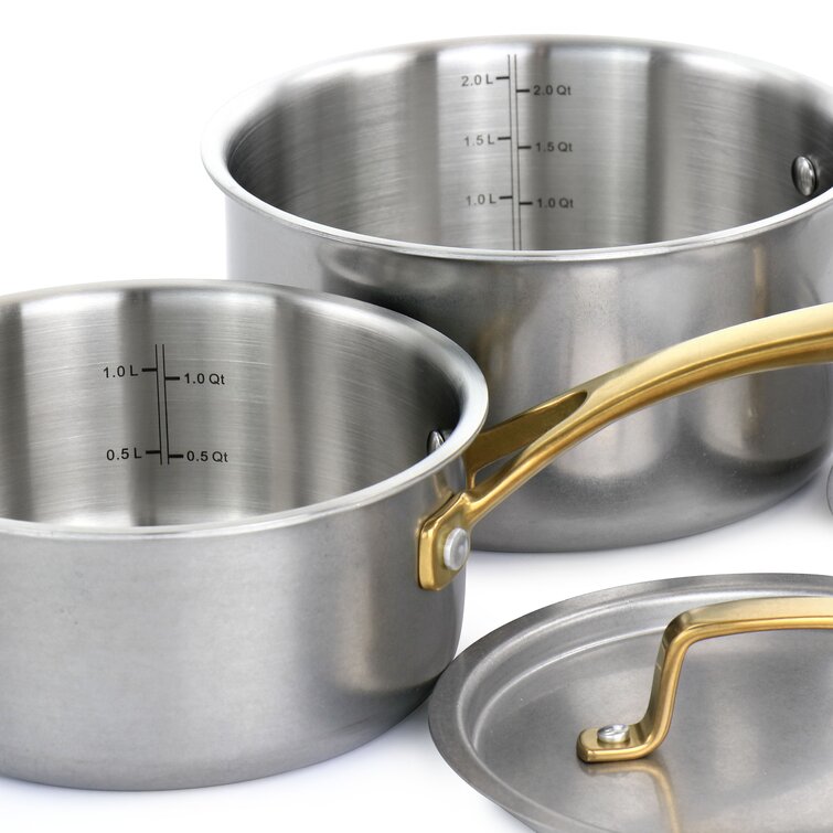 Martha Stewart Collection 12-Pc. Stainless Steel Cookware Set