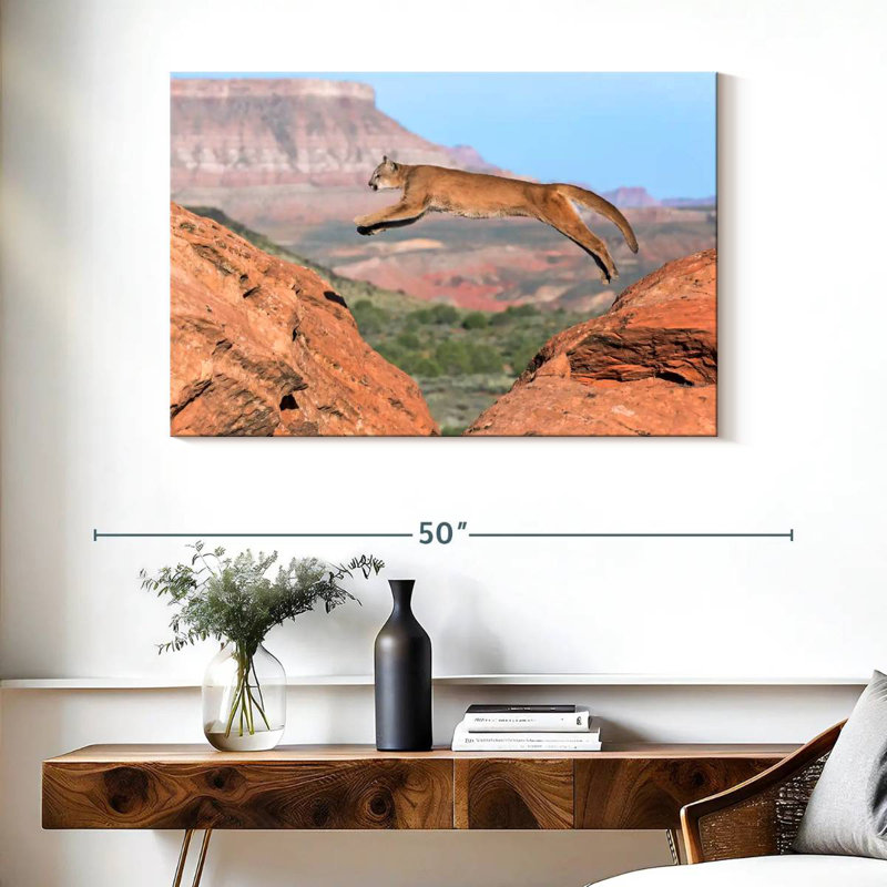 Brampt Mountain Lion, 26" H x 39" W