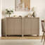 Buffet à panneau cannelé l 29,1 po avec 2 tablettes réglables-1410740635-1410740628