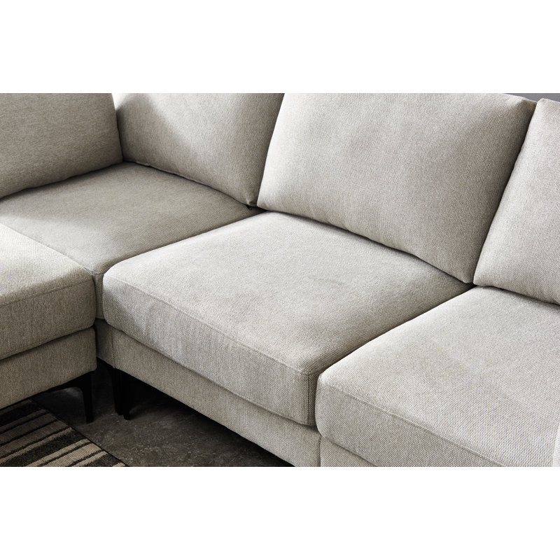 Dan 3 Seater Cotton Sofa, Grey