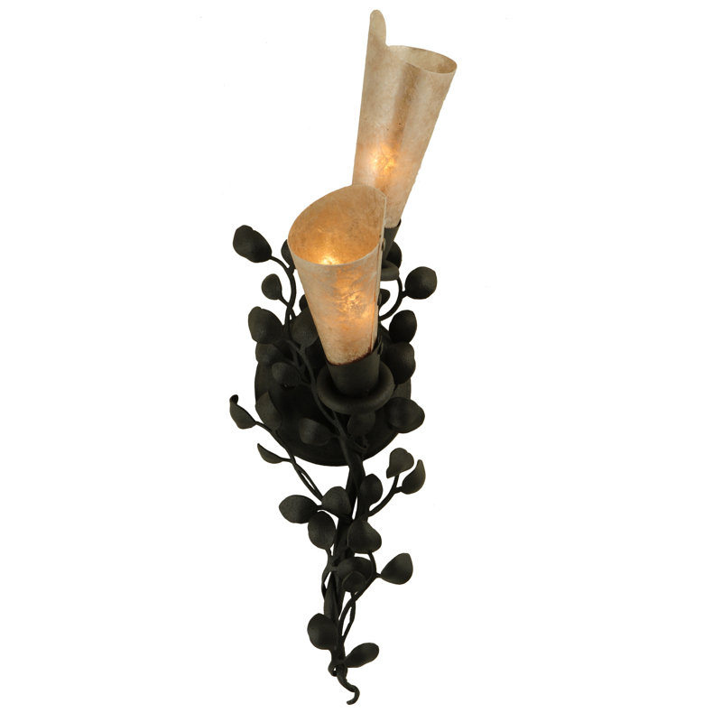 Rustic Lodge 2 - Light Armed Sconce, Old Wrought Iron