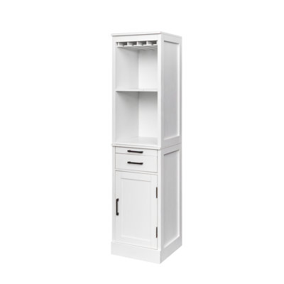 White Color Modular Wine Bar Cabinet Buffet Cabinet For Dining Room