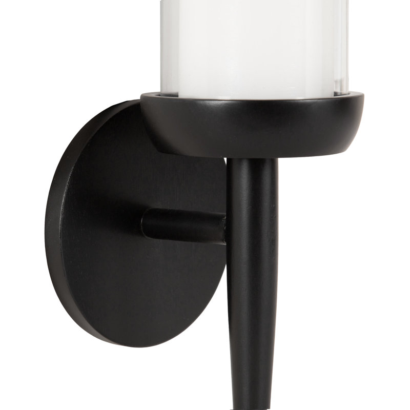 Shae 13" Modern Wood Wall Sconce, Black