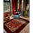 Guria Red/Burgundy Oriental Machine Printed Cotton Chenille Area Rug-1419532410