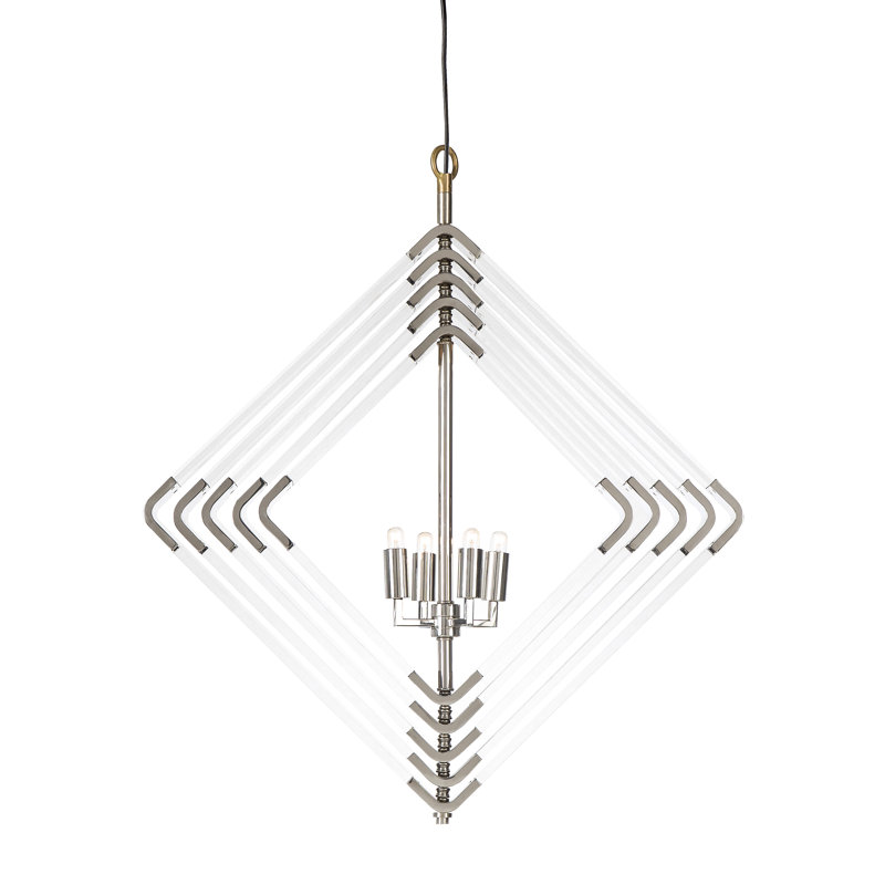 Nellcote 4 - Light Chandelier, Nickel
