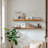 Acacia Wood Live Edge Wall Mounted Shelf-721939263