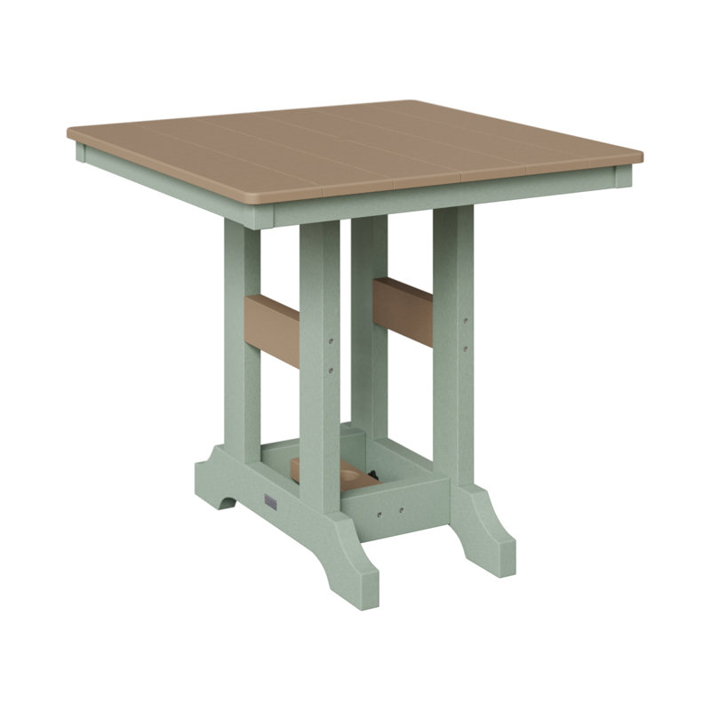 Garden Classic Outdoor Square Dining Table, Seafoam, Weatherwood