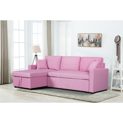 Canapé modulaire réversible en tissu de lin l 82 po Paisley