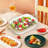 Gold - Rimmed Heated Rectangular Ceramic Buffet Server - Warm - Keeping & Fresh - Locking