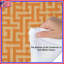 Édredon orange à motif labyrinthe-129137679