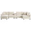 Canapé modulaire surdimensionné avec rangement mobile et console - 6 sièges, tissu chenille, larges coussins en mousse pure, siège pour porte-gobelet, poches amovibles,
