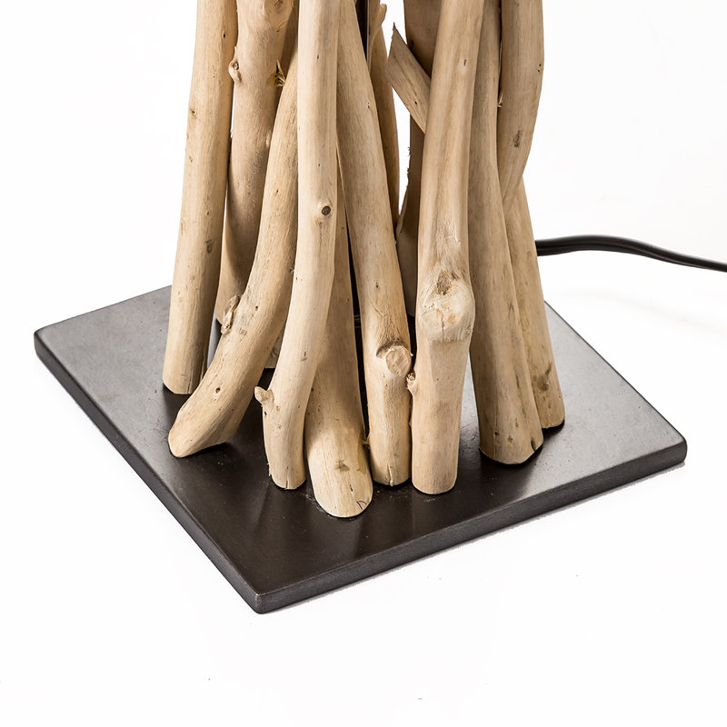 Lampe de table 25,8 po brun foncé / noir, Beige clair