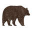 Décoration murale en métal noir avec gros ours, décorations abstraites modernes minimalistes-94207832-94207831