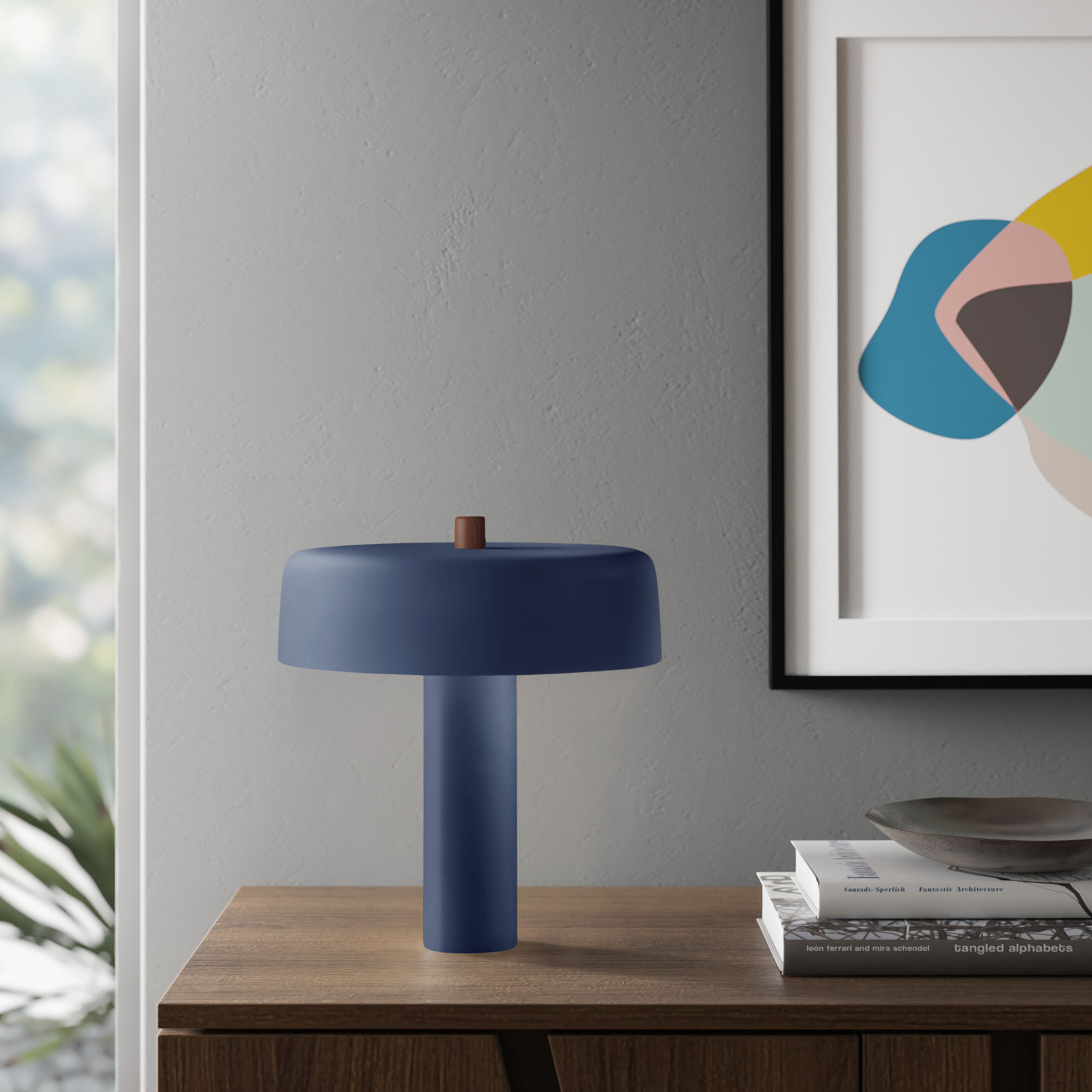 Punk Metal Table Lamp, Navy