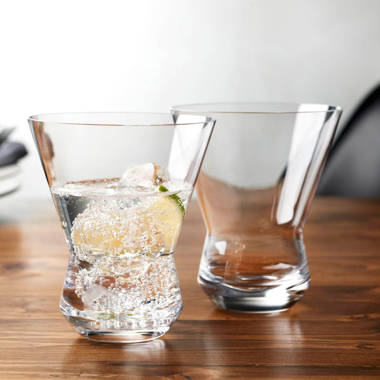 NUDE Dual Set of 2 Lead Free Crystal Espresso Glasses 5 oz.