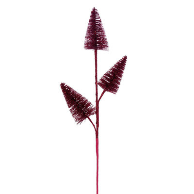 20" Artificial Glitter Cone Tree Spray. Includes 6 pieces per bag.