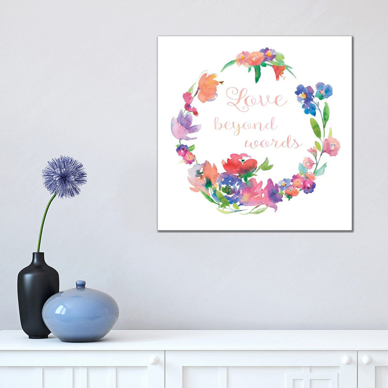 Love Beyond Words by Theresa Heidel - Wrapped Canvas Painting, 45.72 cm H x 45.72 cm W x 1.91 cm D
