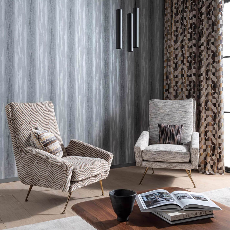 Effetto Vivido 10.05m x 52cm Wallpaper Roll, Pewter
