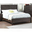 Mobilier de chambre à coucher rustique contemporain en espresso de style grand lit 1pc
