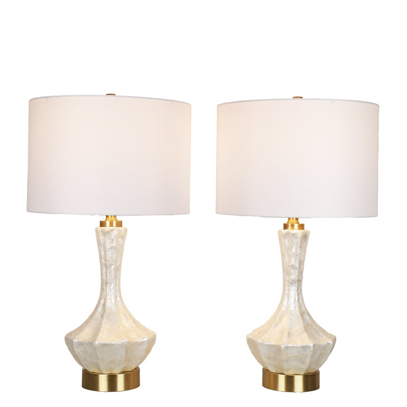 "Crystal Shell" - 16" x 28" - Faux Shell Table Lamp