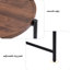 Table, petites tables basses Canapé moderne à 2 niveaux Table d'appoint avec tablette de rangement en bois Tables de bout de salon Tables de chevet (brun noyer)