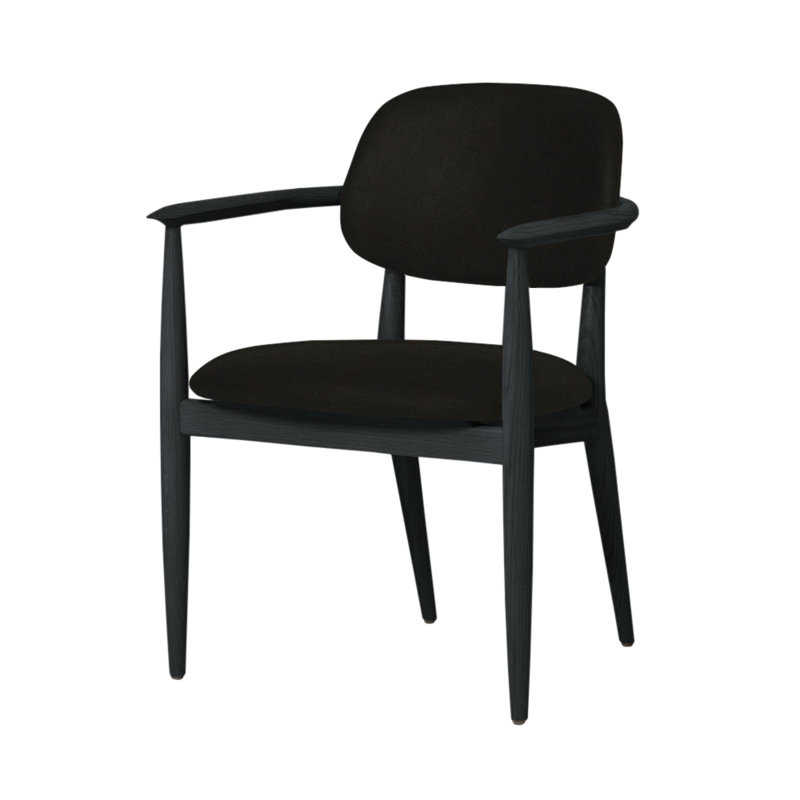 Chaise Slow de Space Copenhagen, Chêne gris, Nouveau gris anthracite Newcastle 1365