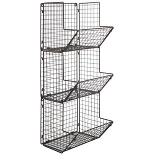 3 Tier Hanging Wire Basket - Wall Mounted Storage Bins with Adjustable