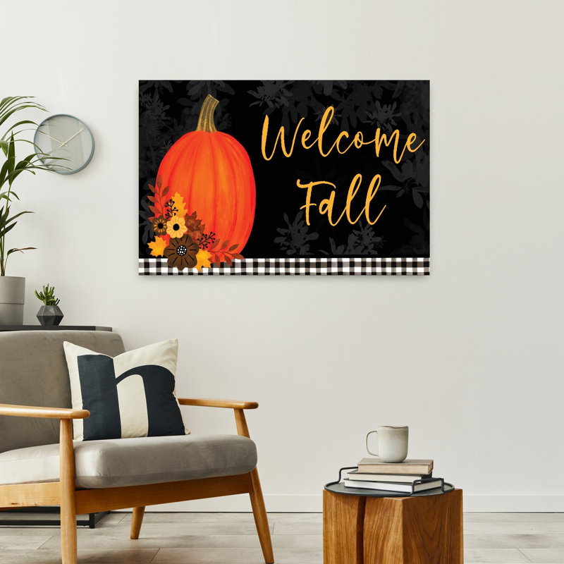 «Welcome Fall», art floral contemporain, H 24 po x l 36 po