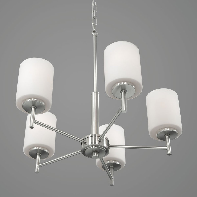Lustre classique / traditionnel à 5 lumières Sarsfield, Nickel brossé