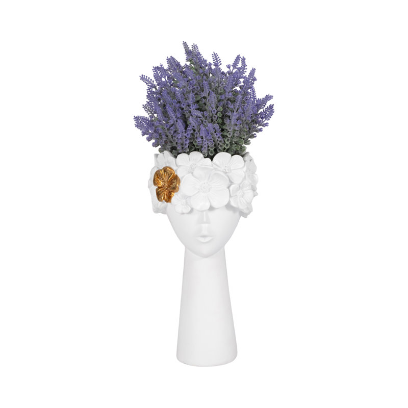 Vase Lady Hibiscus, H 11,8 po x l 7,09 po x P 7,09 po