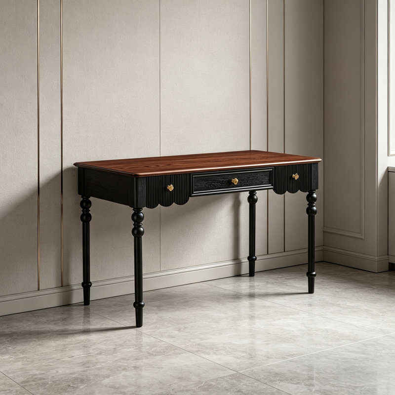 Bureau en bois massif au design exquis de style américain, H 29,52 po x l 47,24 po x P 23,62 po