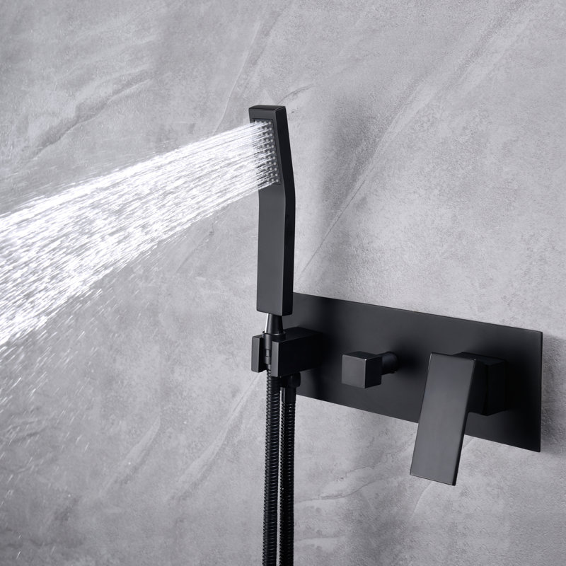 Complete Shower System with Rough in-Valve, Matte Black