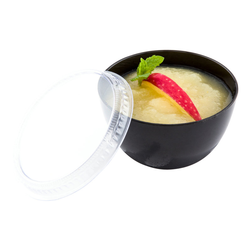 Restaurantware-LIDS ONLY: 100 Plastic Lids For Appetizer Cups, Lid For 4 Ounce Disposable Bowls - Containers Sold Separately, Sturdy, Clear Plastic Cover For Mini Dessert Cups, Secure Fit