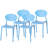 Modern Plastic Outdoor Dining Chair with Open Oval Back Design-1217585546