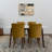 Fredy 4 - Person White Top Solid Wood Dining Set with Velvet Upholstered Chairs-1530054843-1530054846