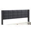 Modern Bedroom Queen Bed, Charcoal Color, Linen Upholstered Platform Bed With Headboard In Charcoal, Space Saving Design-180496955