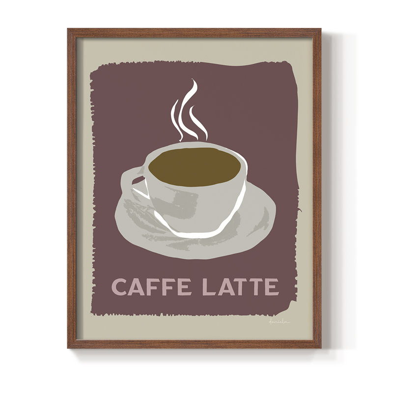 «Modern Coffee III», reproduction encadrée - bois massif, Brun, H 14 po x l 11 po