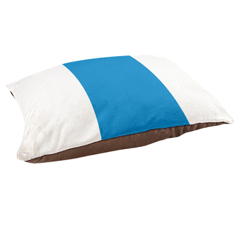 Coussin Detroit, White/Blue, Large (40" W x 30" D x 6.5" H)
