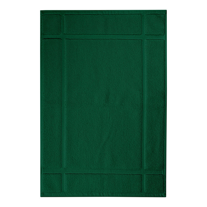 Tapis de bain uni 1350 g / m² 100% coton pour plancher de salle de bain, L 17 po x L 24 po, Vert